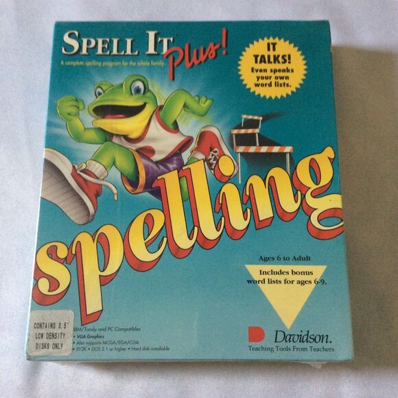 SPELL IT PLUS Spelling Program For The Entire Family It TALKS IBM/TANDY& PC Comp - Picture 7 of 11